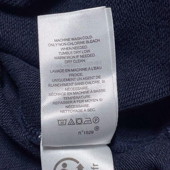 Polo Ralph Lauren Logo Flag French Terry Crewneck Sweatshirt Size M Navy EUC - Picture 13 of 16